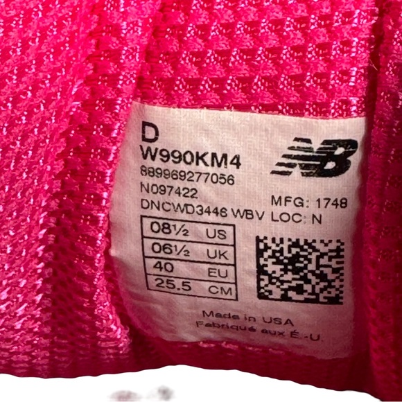New Balance Women's 990 made in USA breast cancer size 8.5 D - Picture 7 of 7
